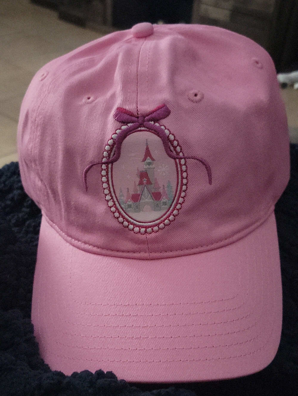 Women's Pink Castle Embroidered Baseball Cap